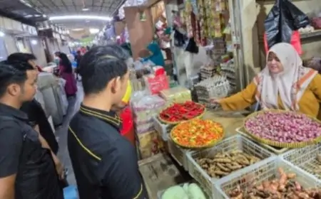 Satgas Pangan Polres Gresik Cek Harga Sembako, Harga Cabai Rawit Terpantau Melonjak