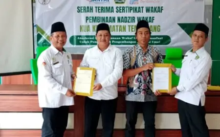 Jombang Perkuat Aset Wakaf, KUA Tembelang Serahkan 20 Sertipikat dan Bina Nadzir