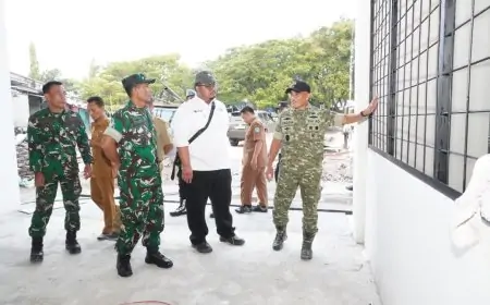 Kapok Sahli Pangdam V Brawijaya Cek Pembangunan Gerai dan Pergudangan KDKMP di Lamongan