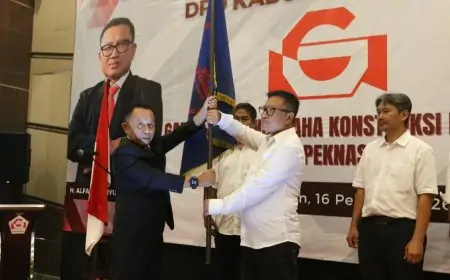 Alfan Wahyuddin Resmi Pimpin Gapeknas Gresik 2026–2027, Fokus Digitalisasi dan Perizinan Usaha Konstruksi