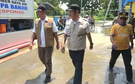 Atasi Banjir Tahunan di Lamongan, BNPB Tambah Dua Unit Pompa Air Kapasitas Besar