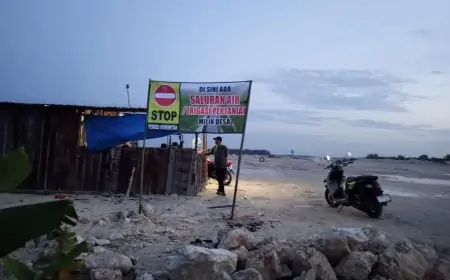Diduga Lahan Irigasi Diuruk PT NTP, Pemdes Waru Wetan Lamongan Lapor Bupati