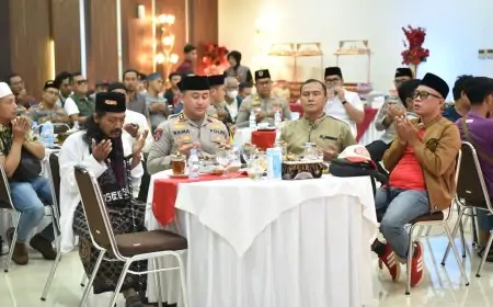 Sinergi dengan Insan Media, Polres Gresik Santuni Anak Yatim
