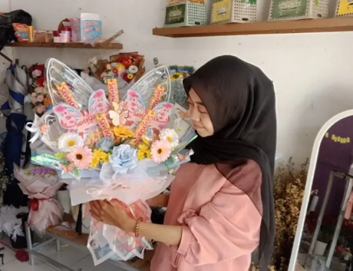 Buket Fresh Flower Jombang Kebanjiran Orderan Jelang Valentine