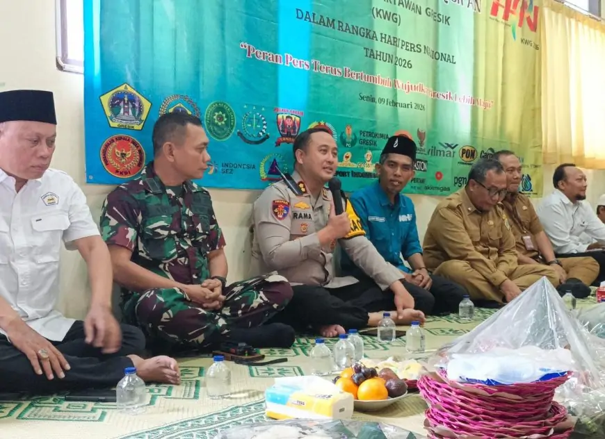 HPN 2026 di Gresik: Kapolres Gresik Apresiasi Peran Strategis KWG