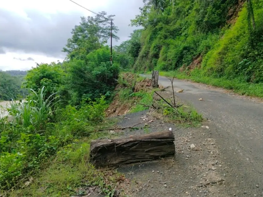 Jalan Penghubung Dua Desa di Pacitan Kian Memburuk, Lubang Menganga di Tengah Jalan