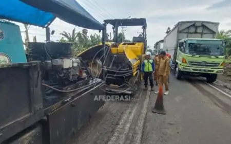 Kejar Target Arus Mudik, Bupati Situbondo Pantau Langsung Titik Kerusakan Jalan Nasional