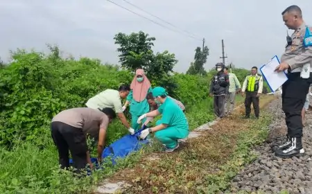 Mr X di Lamongan Tewas Mengenaskan Tertabrak KA Anjasmoro