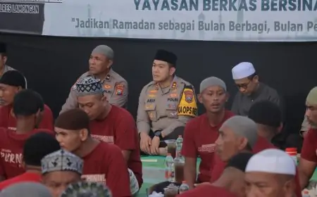 Sejukkan Hati, Kapolres Lamongan Buka Puasa Bersama 300 Pasien Rehabilitasi
