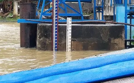 Ketinggian Air Sentuh +190 Sentimeter, Pintu Kuro  Lamongan Ditutup