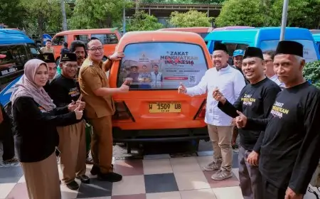 Unik, Kampanye Zakat di Gresik Gunakan Angkot, 50 Sopir Dapat Bantuan Tunai