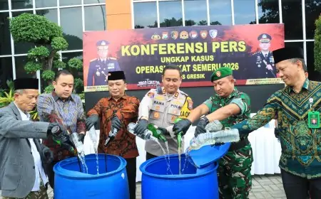 Polres Gresik Ungkap 78 Kasus Mulai Premanisme dan Narkoba
