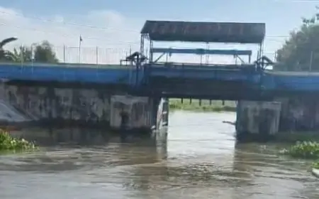 Debit Bengawan Solo di Lamongan Melandai, Pintu Air Kuro Kembali Dibuka