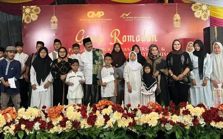 Berbagi Kebahagiaan, PT GMP Gresik Santuni 120 Anak Yatim dan Dhuafa di Cerme