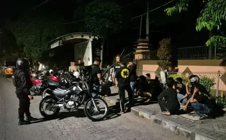 Konvoi Sahur on the Road di Kebomas Gresik Dibubarkan Polisi, 21 Pemuda Diamankan