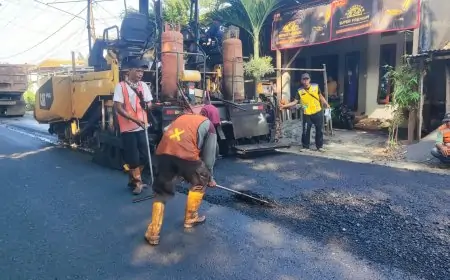 Perbaikan Jalan Dikebut, Dinas BMCKTR Lamongan Target Tuntas Pekan Depan
