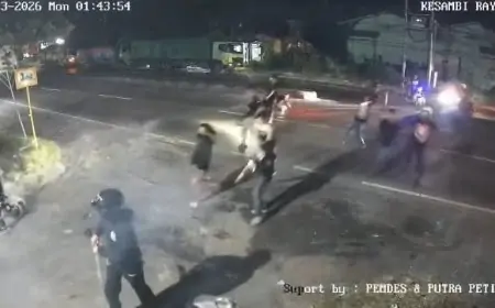 Sedang Patrol Sahur, Warga Kesambi Lamongan Diserang Gerombolan Pemuda Terekam CCTV