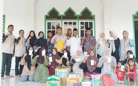 Lazismu OKU Timur Bagikan Paket Sembako hingga THR Yatim