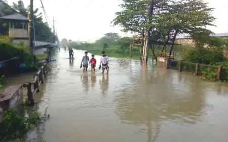 Banjir Luapan Kali Tengah Kembali Kepung Driyorejo Gresik, Drainase Jadi Sorotan