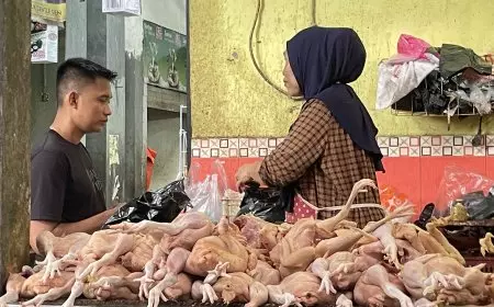 Harga Ayam di Pasar Sidoharjo Lamongan Masih Tinggi Pasca Lebaran, Warga Mengeluh