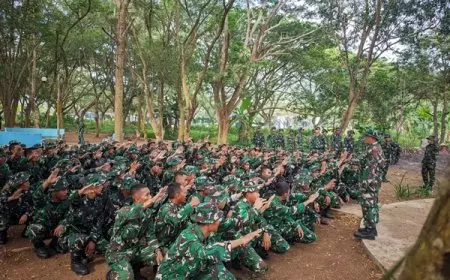 Ratusan Personel TNI Tiba di Pacitan, Tempati Wisma Atlet Tunggu Pembangunan Batalyon