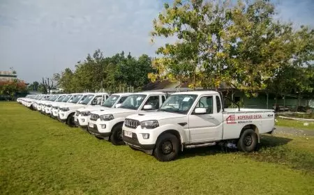 Tunjang Operasional KDKMP, Lamongan Kembali Terima 55 Unit Pikup India