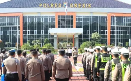 Lebaran 2026 Kondusif, Kapolres Gresik Apresiasi Kesiapsiagaan Personil