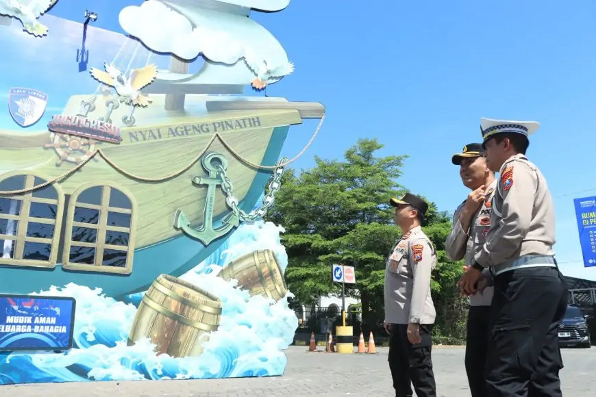 Pastikan Mudik Aman, Kapolres Gresik Tinjau Kesiapan Pos Pelayanan Bunder Jelang Idul Fitri