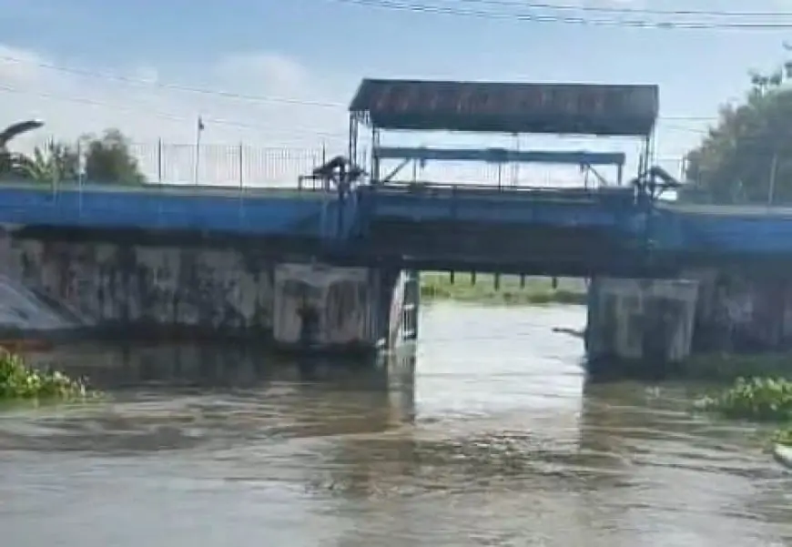 Debit Bengawan Solo di Lamongan Melandai, Pintu Air Kuro Kembali Dibuka