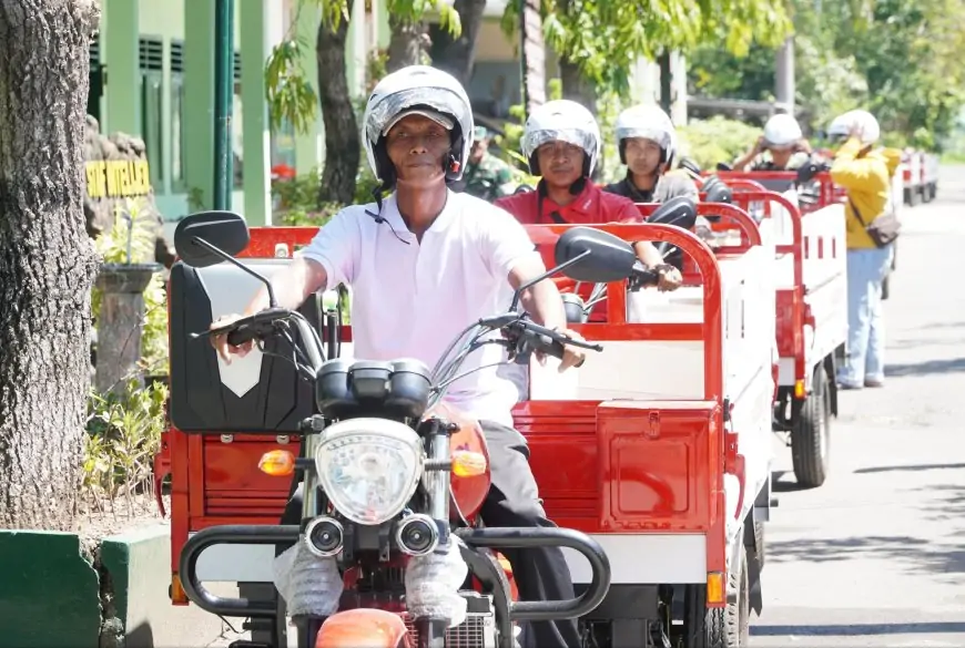 Kodim 0812 Lamongan Distribusikan 60 Unit Kendaraan Roda Tiga untuk Operasional KDKMP