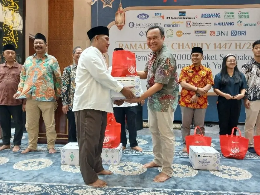JIIPE Peduli Ramadan, PT BKMS Salurkan 2.300 Paket Sembako dan Santuni Anak Yatim
