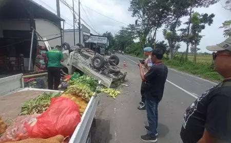 Motor Beat Vs Pick Up Grandmax, Dua Orang Luka-luka