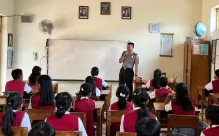 Sasar Pelajar SD, Polsek Panggul Sosialisasi Bahaya Bullying dan Bijak Bermedia Sosial