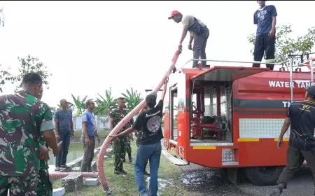 Perkuat Mitigasi Bencana, Kodim 0812 Lamongan Terima Unit Mobil Water Tank dari Kemhan RI