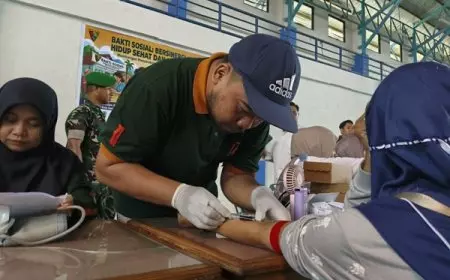Bakti Sosial: Yonif TP 934 SBY Gelar CKG untuk Masyarakat Pacitan, Kesehatan Itu Penting 