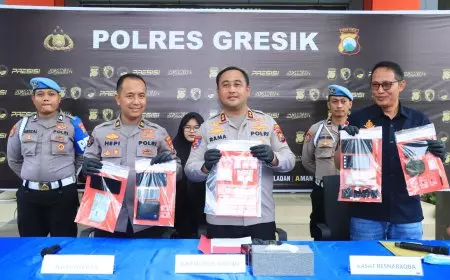 Jaringan Sabu Modus COD Digerebek Polres Gresik, Satu Tersangka Terancam Hukuman Mati