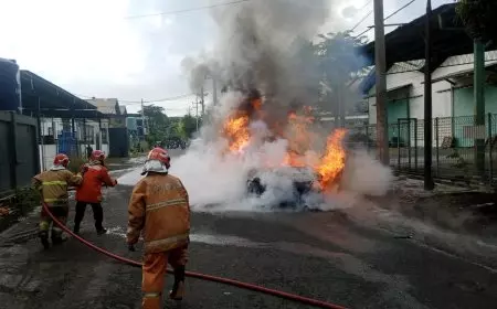 Diduga Overheat Baterai, Mobil Listrik Hyundai Kona Hangus Terbakar