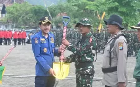 Wabup Syah Buka TMMD ke-108 di Trenggalek, Strategi Jitu Pangkas Biaya Infrastruktur Desa
