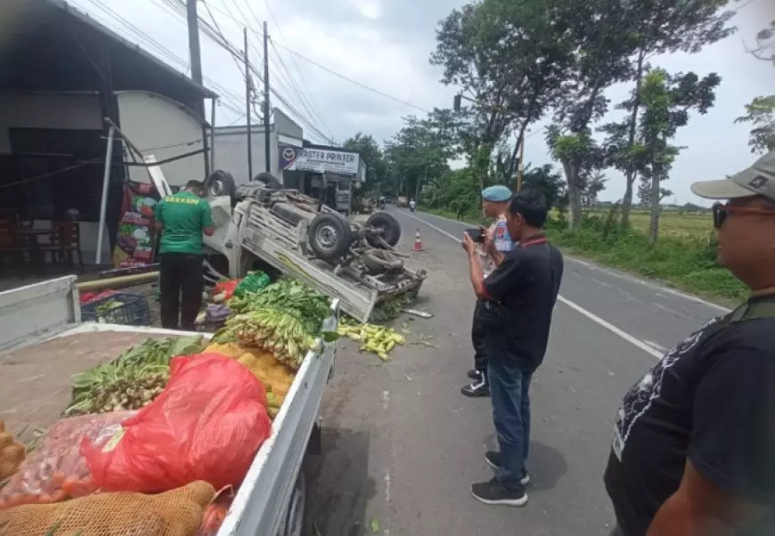 Motor Beat Vs Pick Up Grandmax, Dua Orang Luka-luka