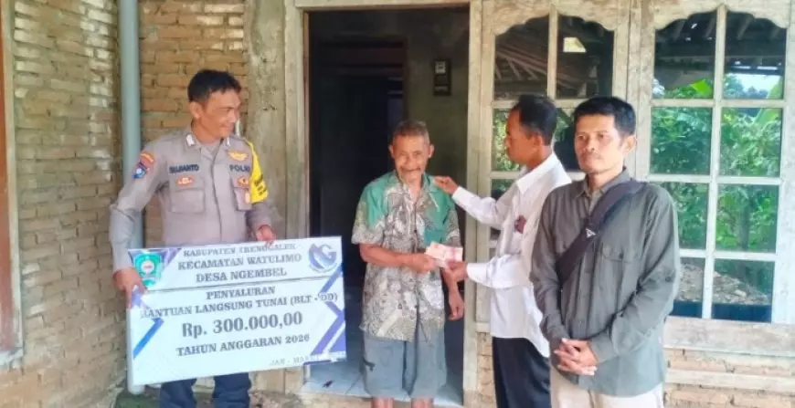 Kawal Penyaluran BLT-DD, Ratusan Bhabinkamtibmas di Trenggalek Turun Gunung hingga ke Pelosok