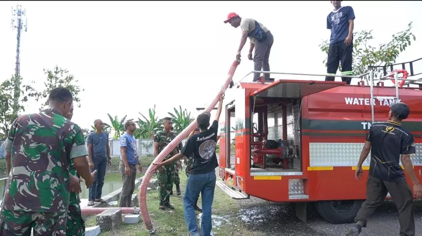 Perkuat Mitigasi Bencana, Kodim 0812 Lamongan Terima Unit Mobil Water Tank dari Kemhan RI