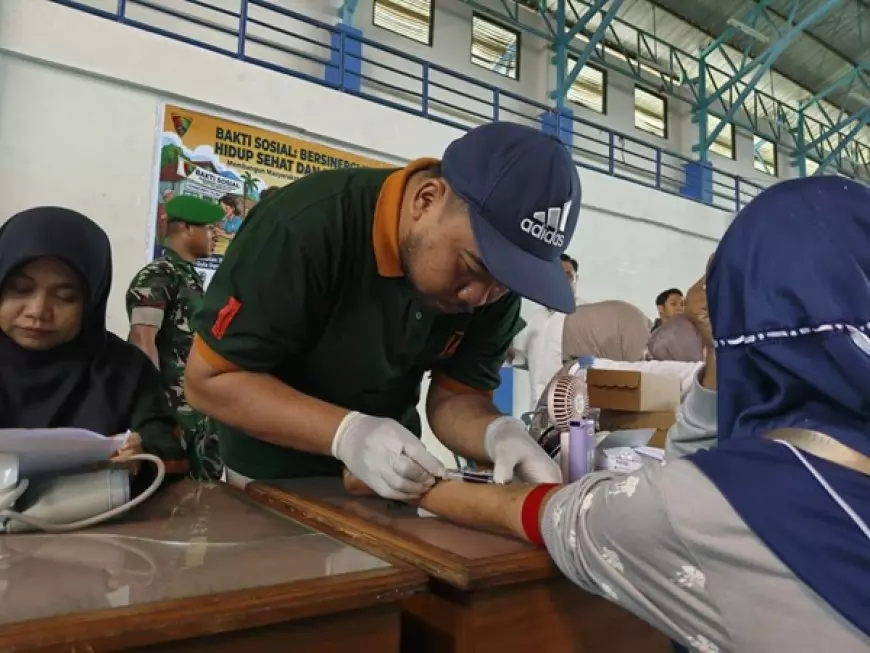 Bakti Sosial: Yonif TP 934 SBY Gelar CKG untuk Masyarakat Pacitan, Kesehatan Itu Penting 