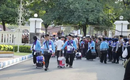 528 Calon Jemaah Haji  Jombang Diberangkatkan 
