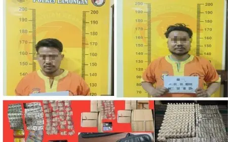 Polres Lamongan Gulung Pelaku Jaringan Obat Keras Asal Sumatra, 122 Ribu Pil LL Disita