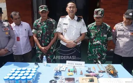 Gelar Razia Halinar, Kalapas Tulungagung Sita Barang Terlarang dan Tes Urine Ratusan Warga Binaan