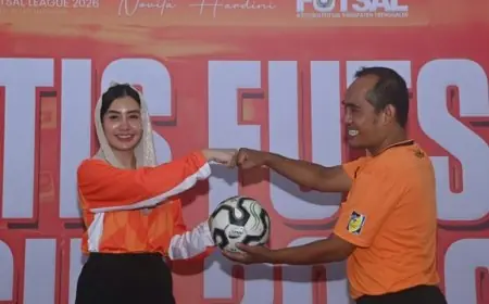 Buka UPRINTIS Futsal League 2026, Novita Hardini Bidik Bibit Muda Trenggalek Menuju Pentas Nasional