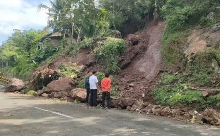 Sejumlah Titik Rawan Longsor Mengintai Jalur Pacitan-Ponorogo