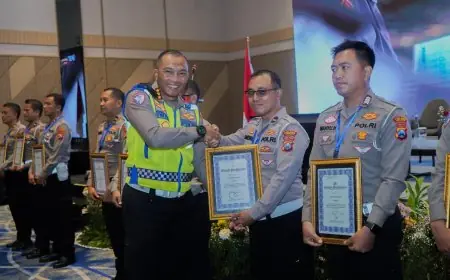 Satlantas Polres Gresik Juara 1 Video Keselamatan Rampcheck se-Jawa Timur
