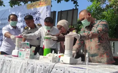 Kejari Jombang Musnahkan Barang Bukti Narkoba Ratusan Juta Rupiah