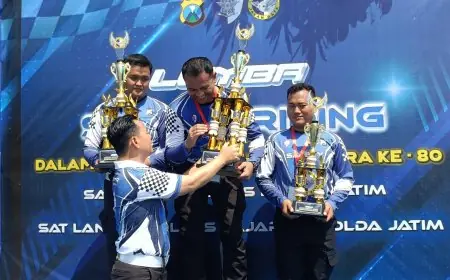 Satlantas Polres Gresik Ukir Prestasi, Aiptu Bambang Kurniawan Juara 1 Safety Riding Polda Jatim